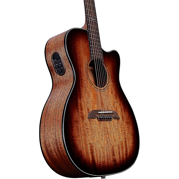 Alvarez AF66CE Folk OM Acoustic Electric Guitar Shadow Burst