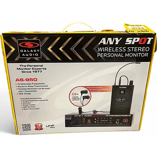 Galaxy Audio Used Galaxy Audio AS 950 In Ear Wireless System