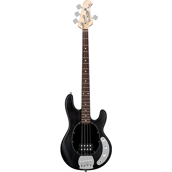 Sterling by Music Man StingRay Ray4 Electric Bass Guitar Satin Transparent Black Black Pickguard