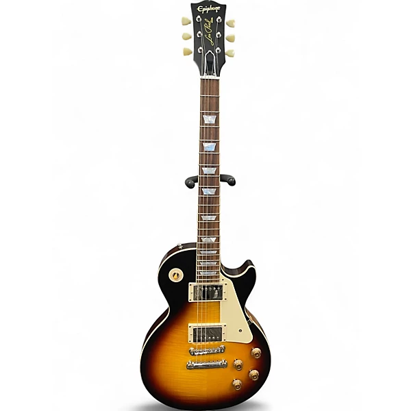 Used 2022 Epiphone Inspired by gibson custom shop Washed Bourbon Burst Solid Body Electric Guitar
