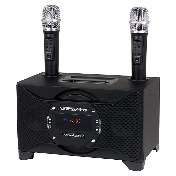 VocoPro KaraokeeDual All In One Karaoke Boom Box With Wireless Mics Level 2