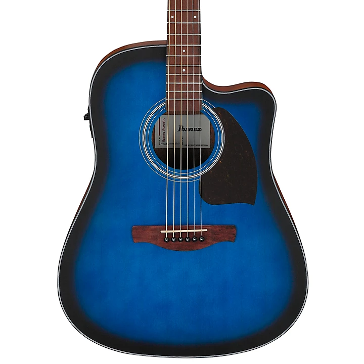 Ibanez PF50CE Dreadnought Acoustic Electric Guitar Transparent Blue Burst