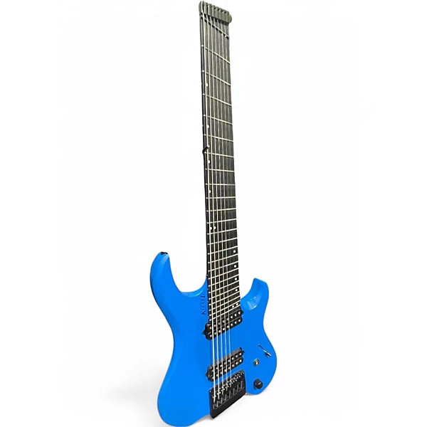 Used Kiesel Vader 8 Multi Scale Blue Solid Body Electric Guitar
