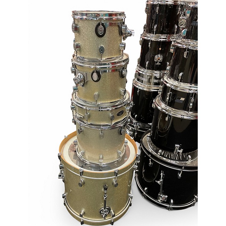 PDP by DW Used PDP by DW 5 Piece CX SERIES Silver Sparkle Drum Kit.gc