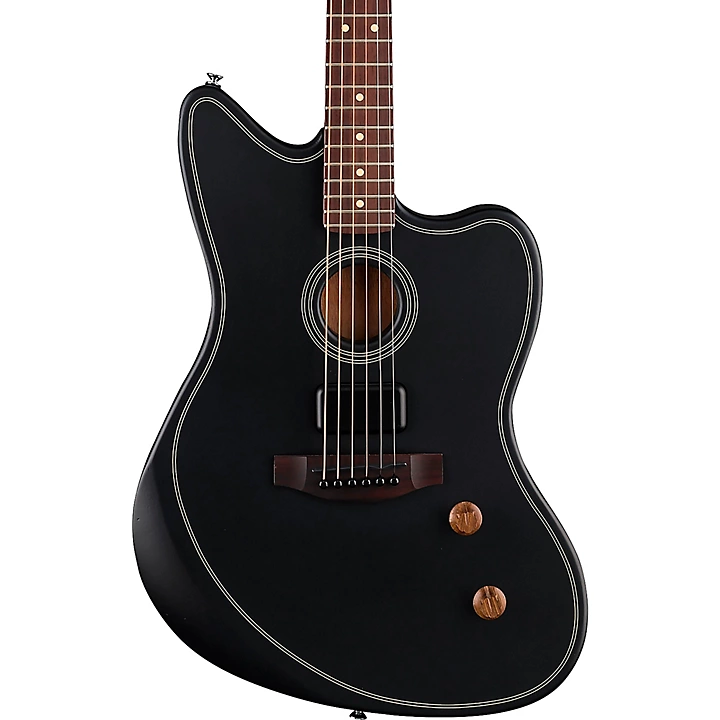 Acoustasonic Standard Jazzmaster Acoustic Electric Guitar Black