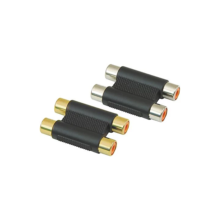 Dual RCA Female to RCA Female Adapter Gold