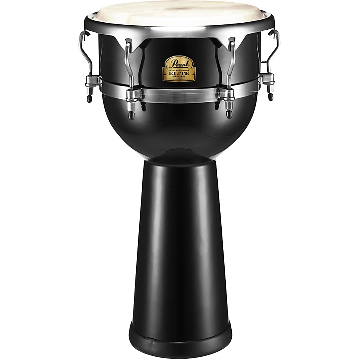 Pearl Elite Fiberglass Djembe Level 1 Solid Black