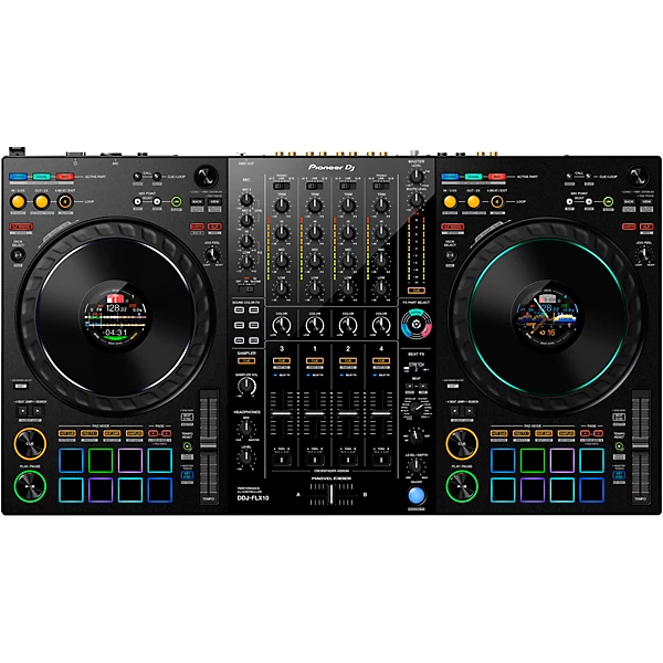 DDJ FLX10 4 Channel Performance DJ Controller for Rekordbox DJ and Serato DJ Pro Black