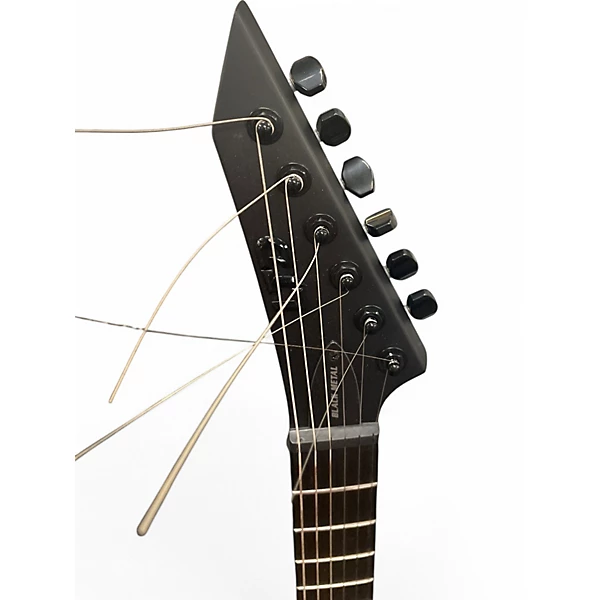 ESP Used ESP black metal 6HT Black Solid Body Electric Guitar.gc