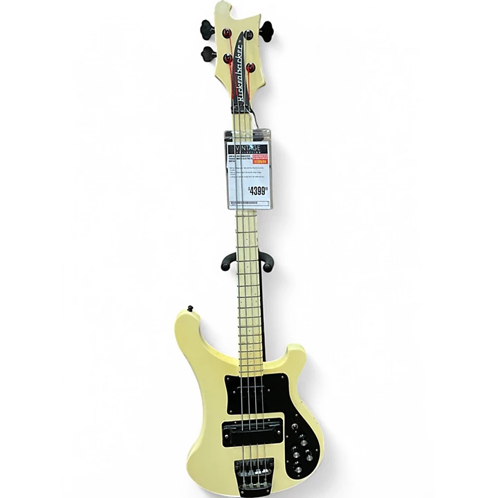 Vintage 1987 Rickenbacker Tuxedo White Electric Bass Guitar