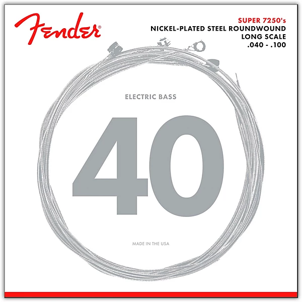 7250L Super Bass Nickel Plated Steel Long Scale Bass Strings Light