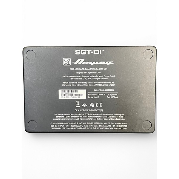 Used Ampeg SGT DI Bass Effect Pedal