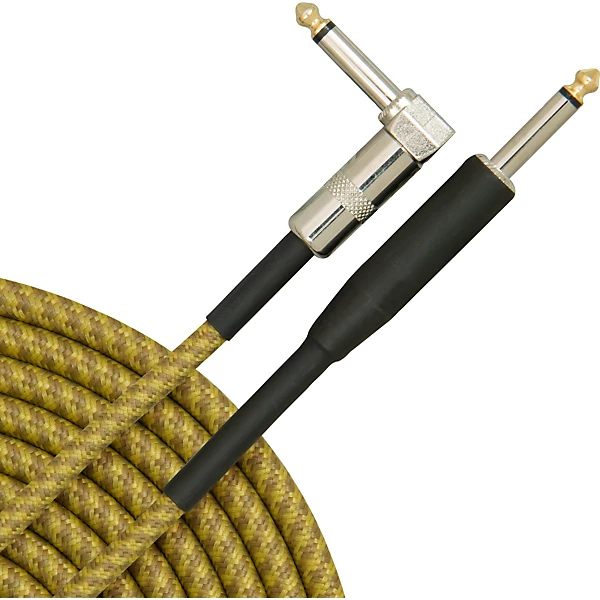 Tweed Right Angle Instrument Cable Gold 20 ft