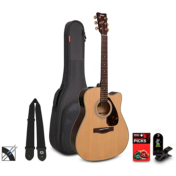 FX335C Dreadnought Acoustic Electric Guitar Pack Natural