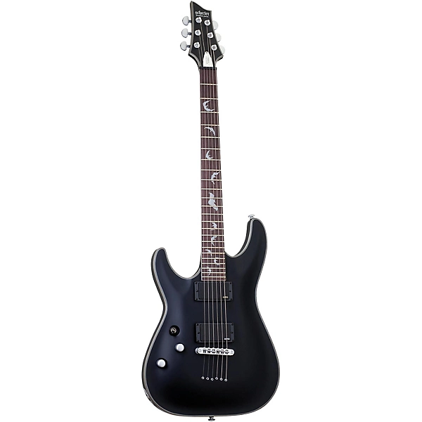 Schecter Guitar Research Damien Platinum 6 Left Handed Electric Guitar Satin Black