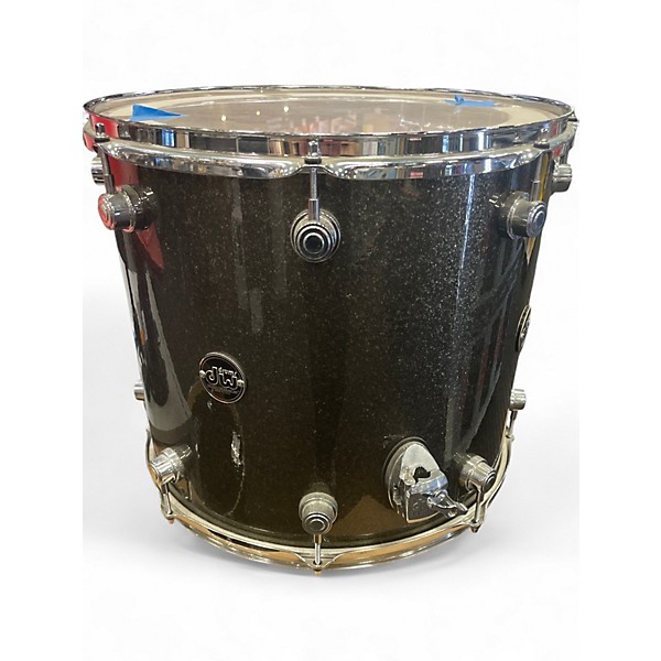 DW Used DW 5 Piece Performance Series Pewter Sparkel Drum Kit.gc