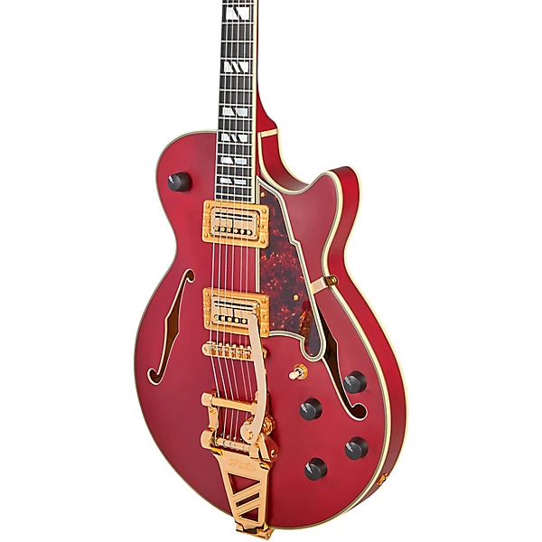 D'Angelico Deluxe Bobby Weir 3 Semi Hollow Electric Guitar Satin Trans Wine