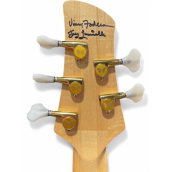 Fodera Used 2000 Fodera AJ5 Spalted Maple Electric Bass Guitar.gc