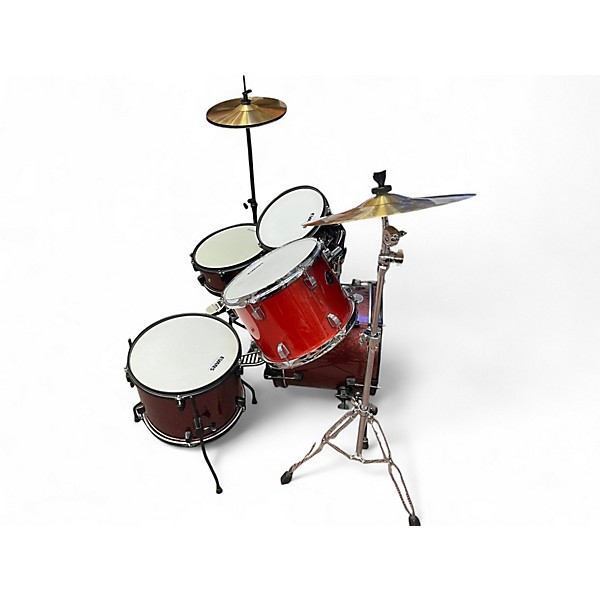 Ludwig Used Ludwig 4 Piece pocket kit Chrome Red Metallic Drum Kit.gc