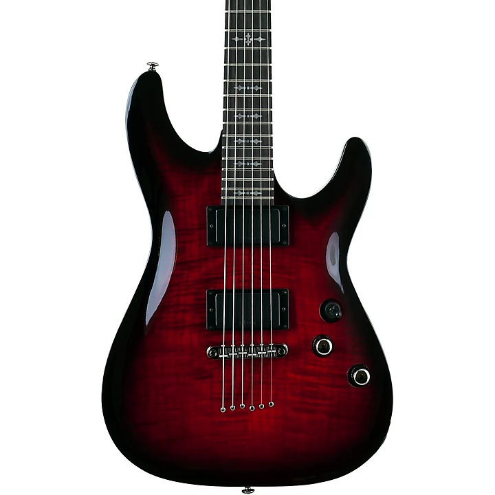 Schecter Guitar Research Demon 6 Electric Guitar Crimson Red Burst