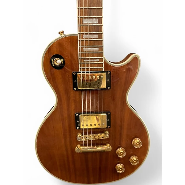 Epiphone Used Epiphone Limited Edition Les Paul Custom Pro Koa Natural Solid Body Electric Guitar.gc