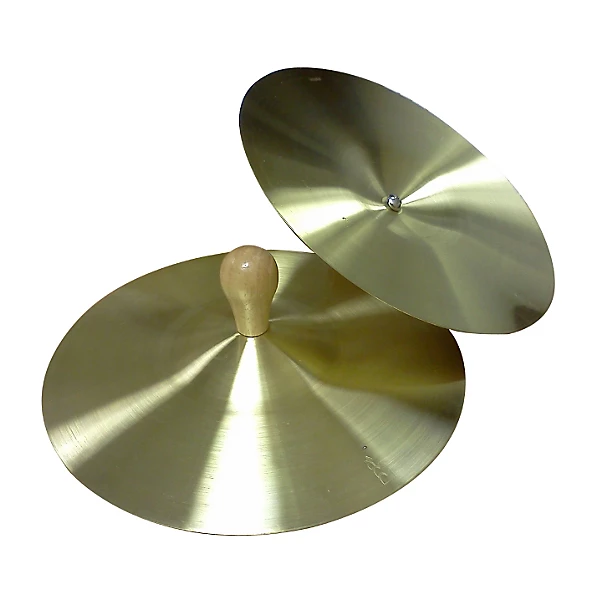 Rhythm Band Brass Cymbals With Knobs 7 in. Pair With Handles