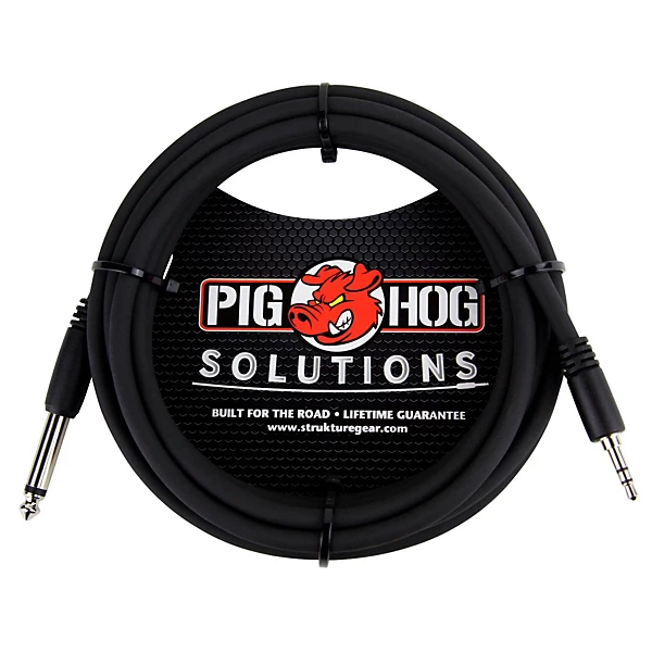 Solutions 35mm TRS to 1 4 Mono Adapter Cable 10 ft