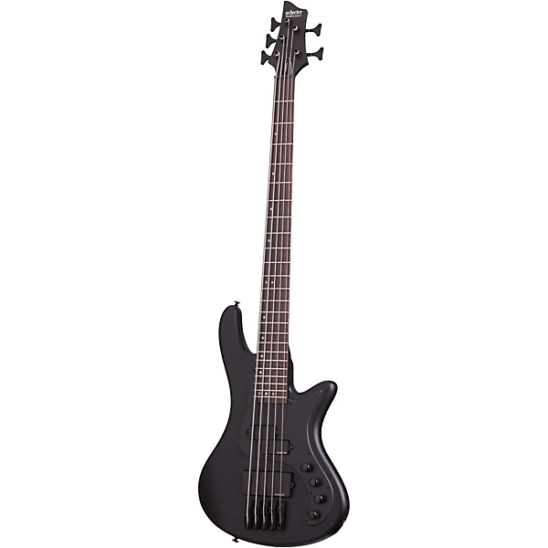 Schecter Guitar Research Stiletto Stealth 5 5 String Electric Bass Guitar Satin Black