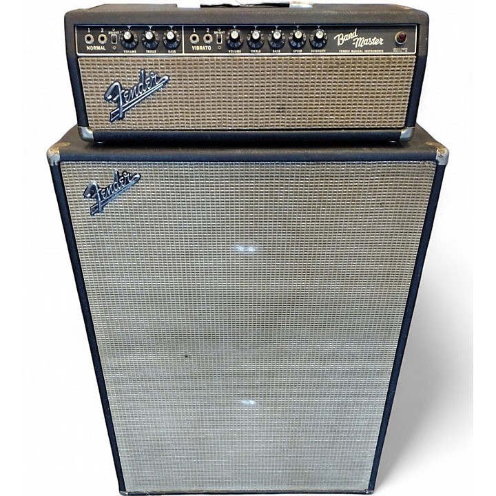 Vintage 1967 Fender Bandmaster Piggyback Set Tube Guitar Amp Head