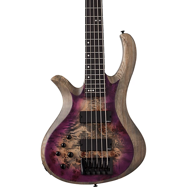 Schecter Guitar Research Riot 5 Left Handed 5 String Electric Bass Aurora Burst