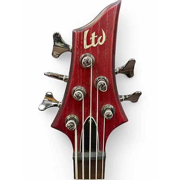 ESP Used ESP LTD B335 5 String Trans Red Electric Bass Guitar.gc