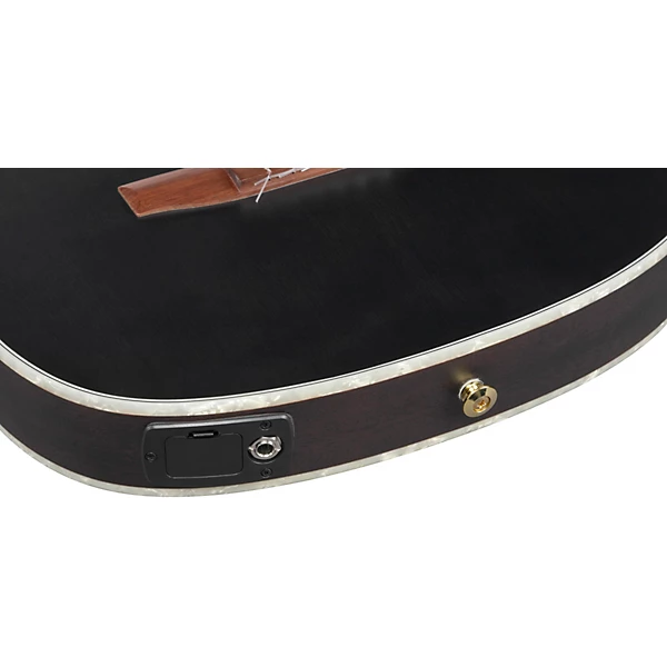 TOD10NL Tim Henson Signature Left Handed Nylon String Acoustic Electric Guitar Transparent Black Flat