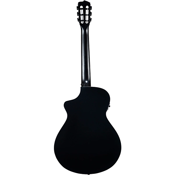Discovery Red Cedar Mahogany Nylon String Concert Acoustic Electric Guitar Satin Black