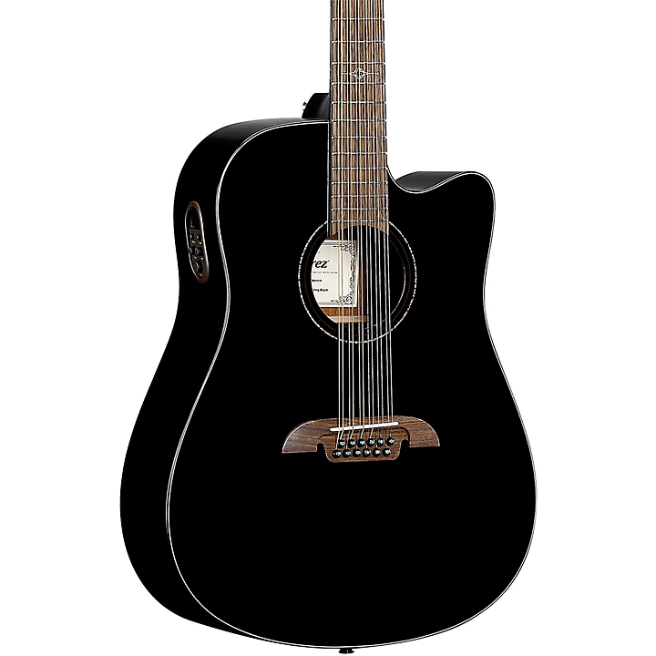 Alvarez AD60CE 12 String Dreadnought Acoustic Electric Guitar Black