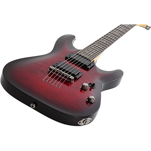 Schecter Guitar Research Demon 6 Electric Guitar Crimson Red Burst