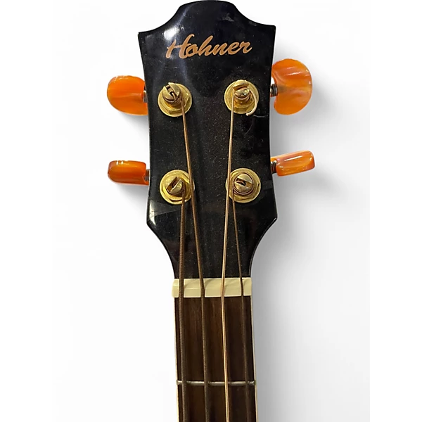Used Hohner EAB65 Natural Acoustic Bass Guitar