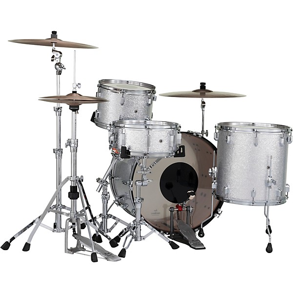 Pearl President Series Deluxe 3 Piece Shell Pack with 24 in. Bass Drum Silver Sparkle