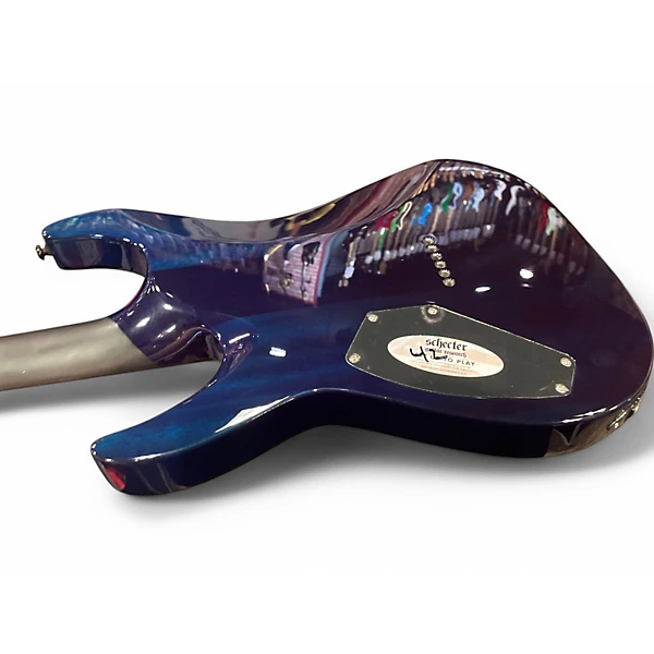 Used Schecter Guitar Research REAPER 6 ELITE DEEP BLUE Solid Body Electric Guitar