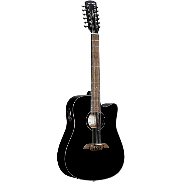 Alvarez AD60CE 12 String Dreadnought Acoustic Electric Guitar Black