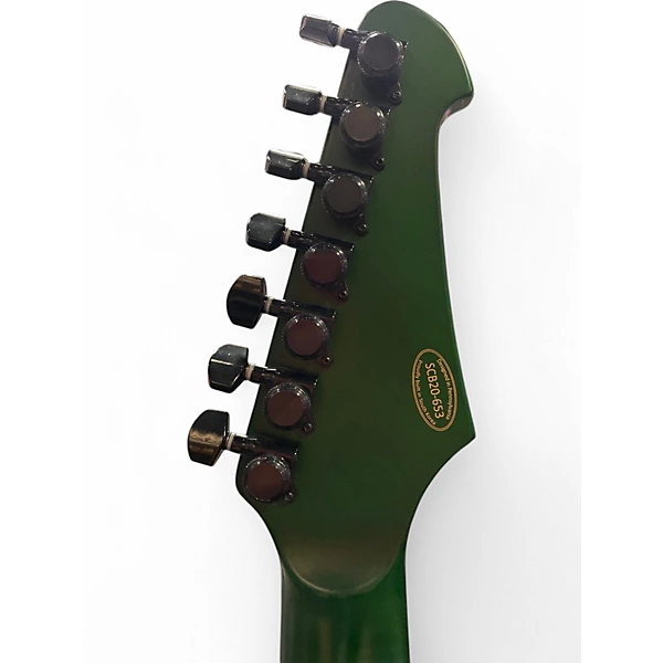 Balaguer Used Balaguer Woodman 7 String Custom Green Solid Body Electric Guitar.gc