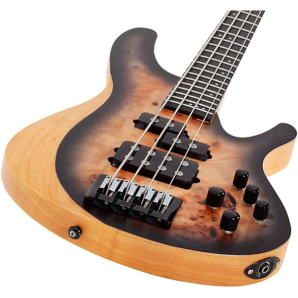 Schecter Guitar Research Reaper 4 Electric Bass Guitar Satin Charcoal Burst