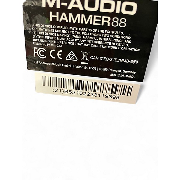 M Audio Used M Audio Hammer 88 Digital Piano.gc