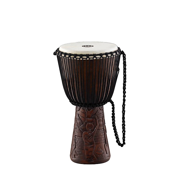 Professional African Style Djembe Village Carving 10 in