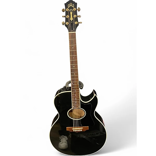 Vintage 1990s Guild F 45 CE  Black Acoustic Guitar