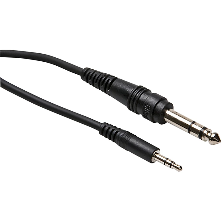 CMS103 35mm Male TRS to 1 4in Male TRS Stereo Interconnect Patch Cable 3 ft
