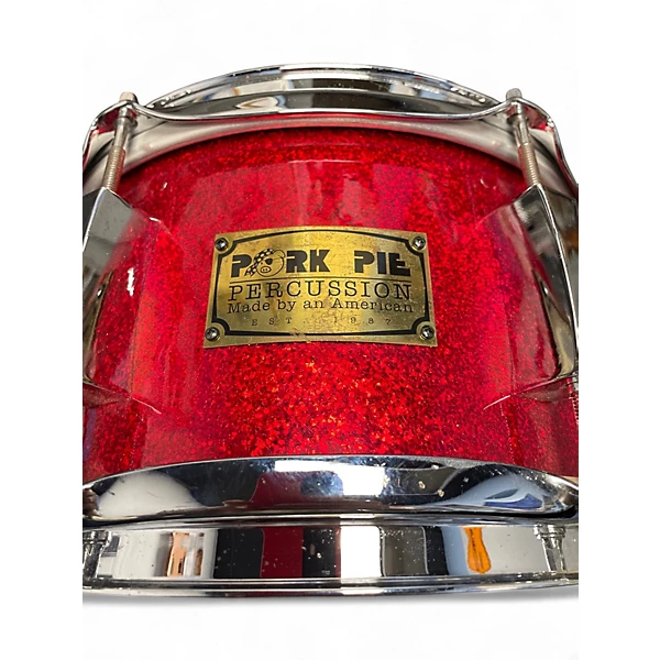Pork Pie USA Used 2001 Pork Pie USA 10in Snare Red Sparkle Drum.gc
