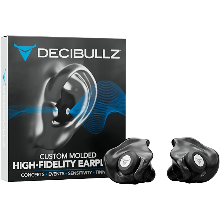 Custom Molded High Fidelity Earplugs Black