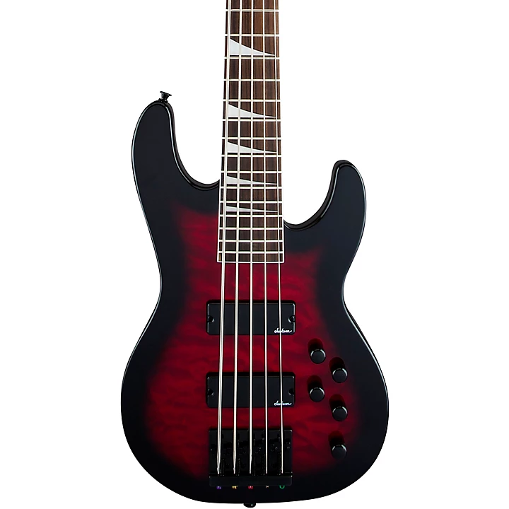 Jackson JS Series Concert Bass JS3VQ 5 String Level 2 Transparent Red Burst