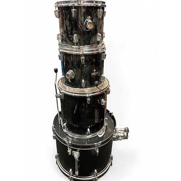 Percussion Plus Used Percussion Plus 4 Piece 4 Piece Black Drum Kit.gc