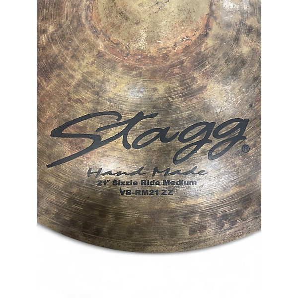 Stagg Used Stagg 21in Hand Made VB RM21ZZ Sizzle Ride Medium Cymbal.gc